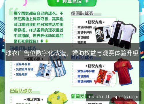 球衣广告位数字化改造，赞助权益与观赛体验升级
